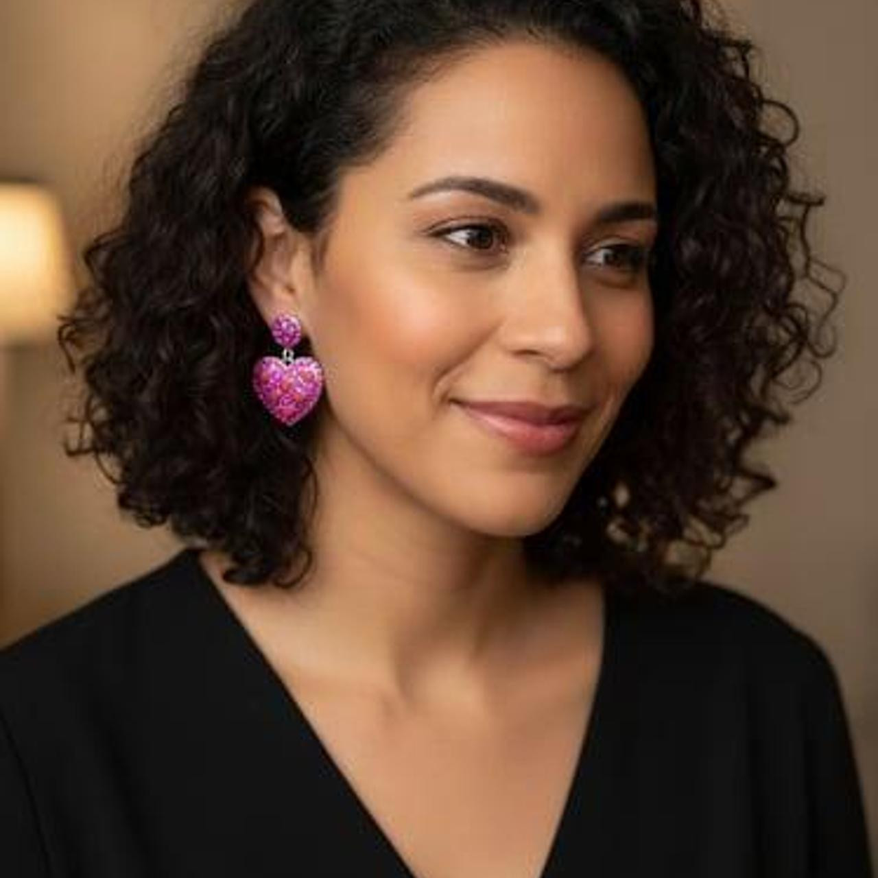 Nicole Miller Women's Earrings - Red/Purple | Depop US