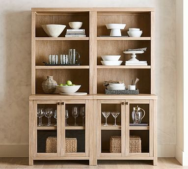 Modern Farmhouse Shelf with Display Cabinets (68") | Pottery Barn (US)