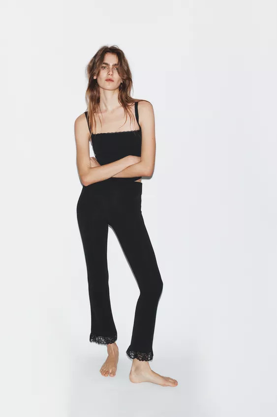 STRETCH MINI FLARE TROUSERS | Zara UK