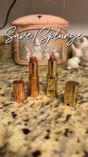 Almost the same shade but for a quarter of the price! 
Charlotte Tilbury’s best seller Pillow Talk lipstick does live up to its hype but it’s a pretty penny. If you want to save some pennies, L’Oréal’s Worth It lipstick is an affordable alternative. 


#makeupdupes #affordablemakeup #charlottetilbury #loreal #lipstick
#ltkbeauty #ltksalealert #ltkfindsunder50 #labellrecommends #lipsticknude #lipstickreview #lipstickjunkie #makeupforless 
#makeuplover 

Lipstick dupes, save/splurge makeup, nude pink lipsticks, affordable makeup 
Lipstick, pillow talk lipstick

#LTKBeauty #LTKSaleAlert