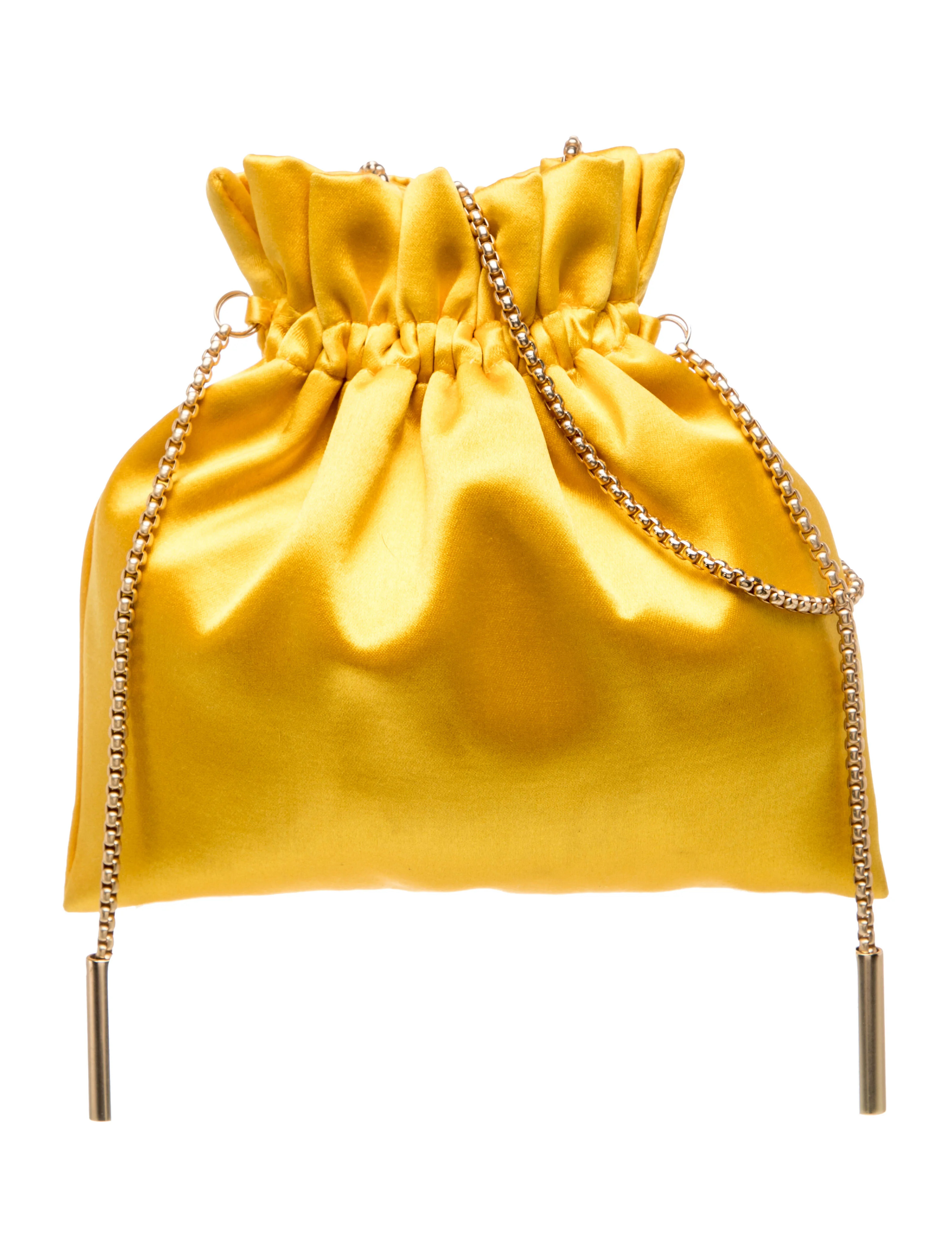 Dorothee Schumacher Satin Evening Bag - Yellow Mini Bags, Handbags - WSK37600 | The RealReal | The RealReal