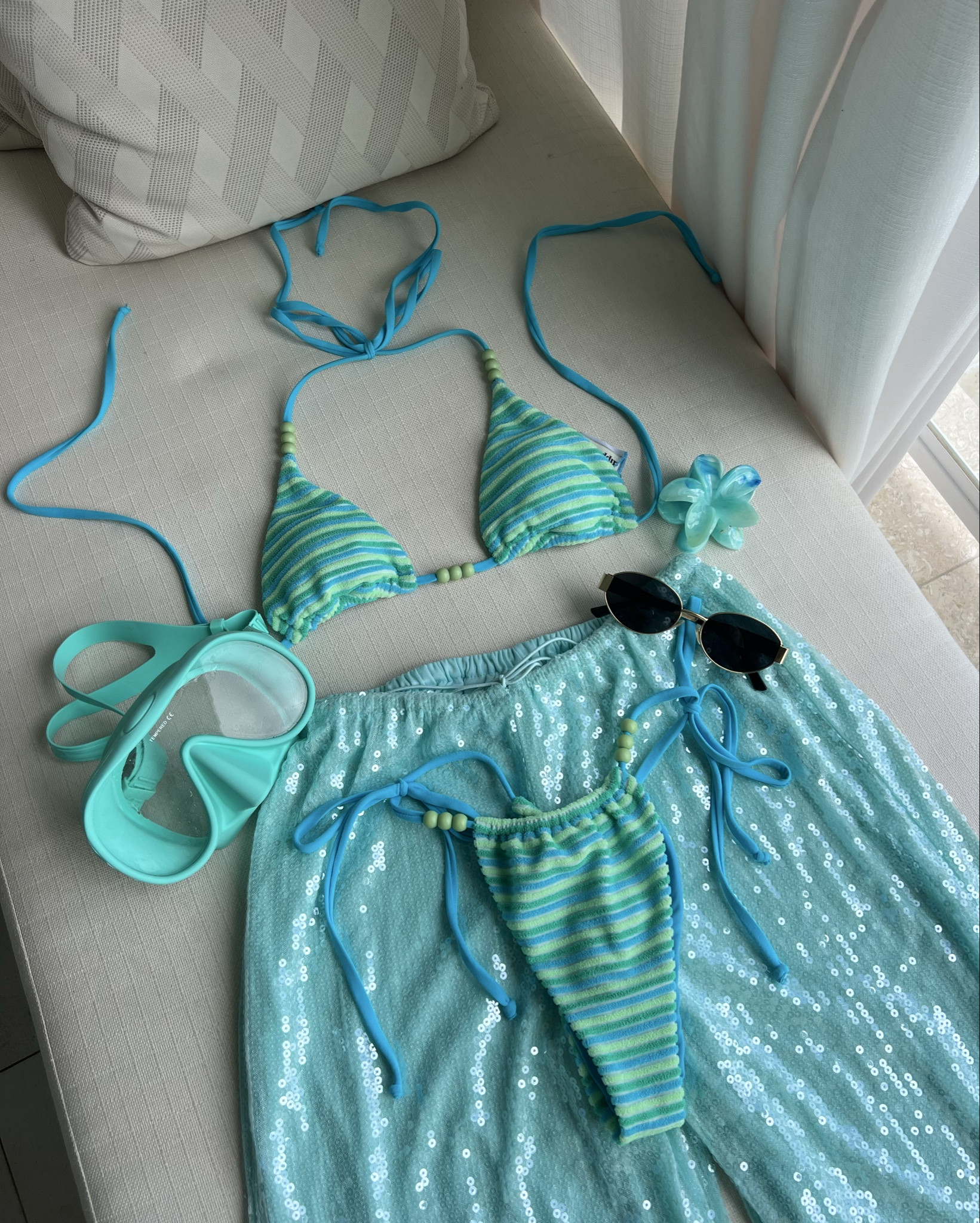 my favorite outfit from my honeymoon 🥰 felt like aqua marine hehehe 

snorkel, sequins, sequin pants, bikini, vacation, resort wear, summer, outfits

#LTKFindsUnder100 #LTKSummerEdit #LTKSeasonal