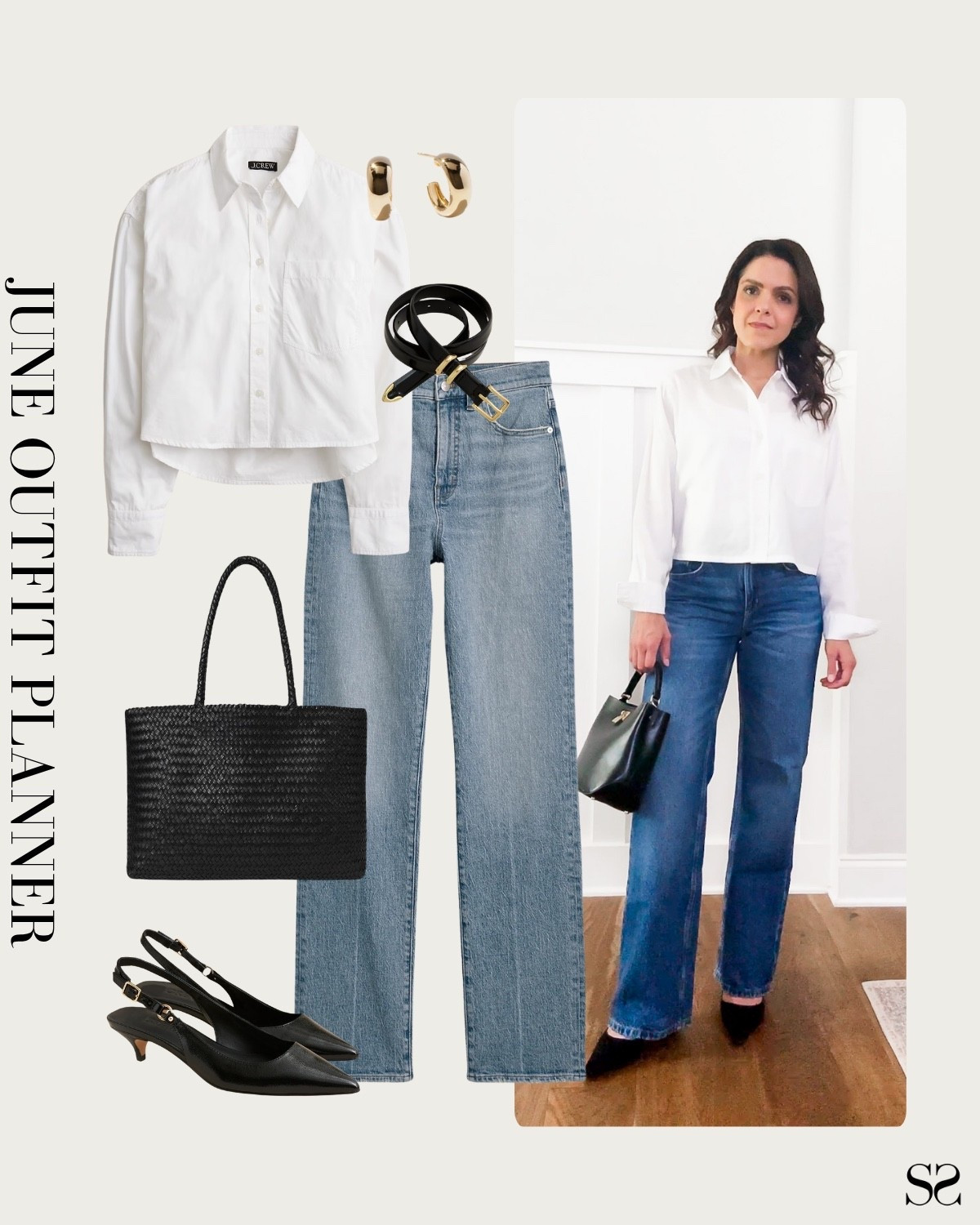 Monthly outfit planner JUNE: what I planned vs how it’s worn: Spring & Summer looks, revisit + rework outfit inspo | straight jean, cropped button up, sling back heels, woven tote bag

#springoutfit #summeroutfit #casualstyle #datenight


#LTKStyleTip