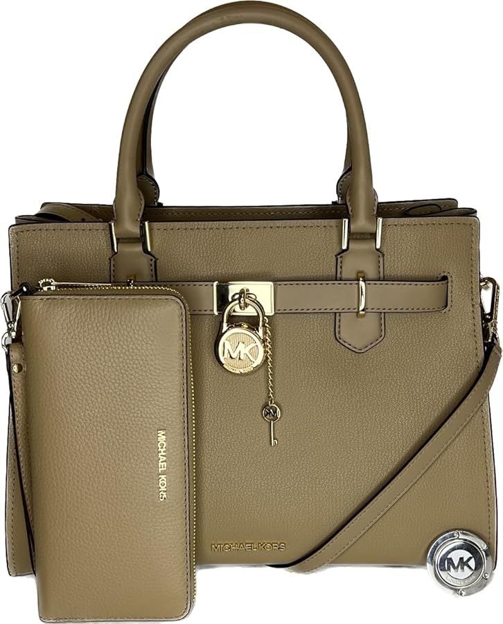 Michael Kors Hamilton MD Satchel bundled with Large Continental Wallet and Purse Hook | Amazon (UK)