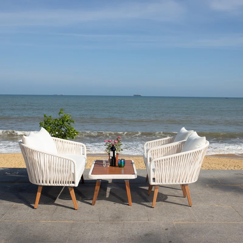 Larry 4 - Person Outdoor Seating Group with Cushions | Wayfair North America