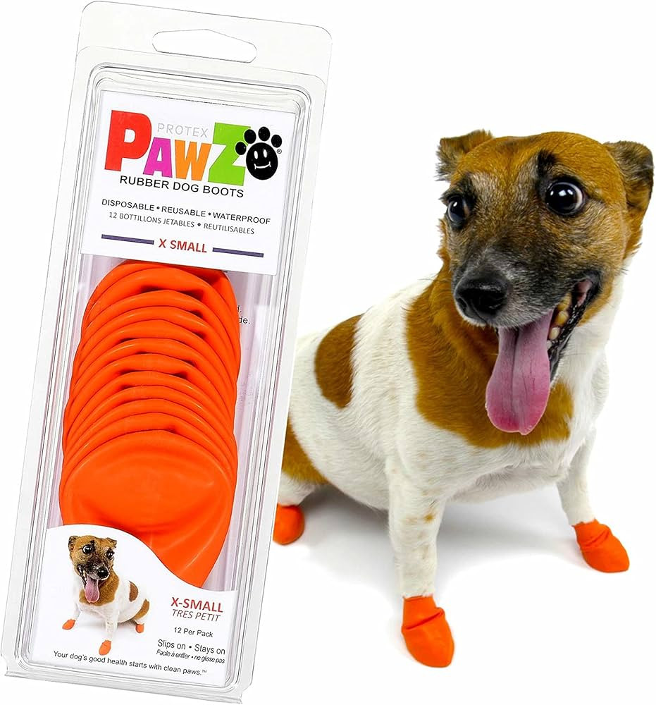 PawZ Rubber Dog Boots for Small Paws - All-Weather Waterproof Dog Shoes, Anti-Slip Traction for R... | Amazon (US)