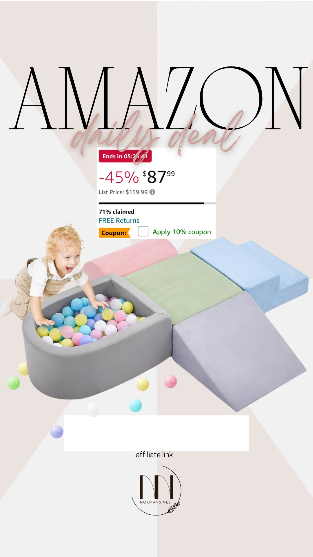 My kids love our play couch, and this one looks so fun with the ball pit! under $80, would make a great Christmas gift. 

#LTKKids #LTKSaleAlert #LTKGiftGuide