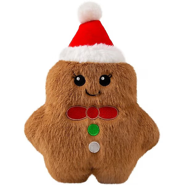 KONG Holiday Snuzzles Gingerbread Squeaky Plush Dog Toy, Brown, Medium | Chewy