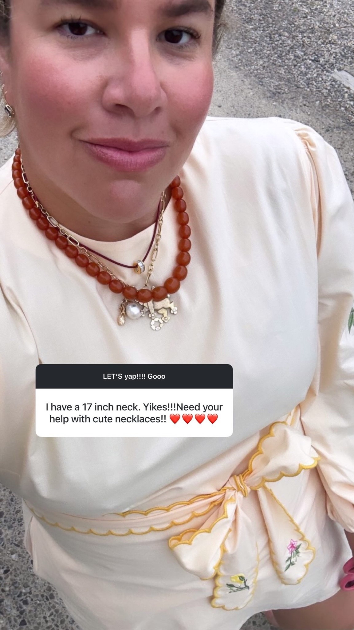 17in neck necklace!