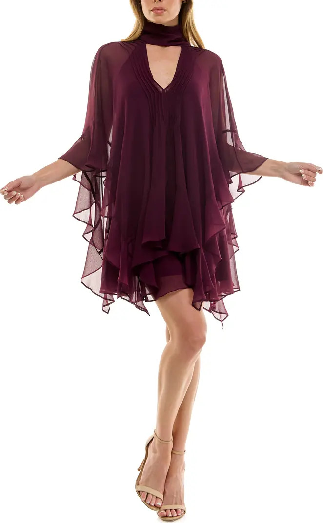 Capelet Chiffon Dress | Nordstrom