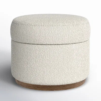 Nyiah 20" Wide Round Storage Ottoman | Wayfair North America