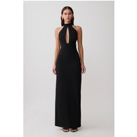Elan Stretch Crepe Maxi Dress / Black | MESHKI | L | MESHKI US