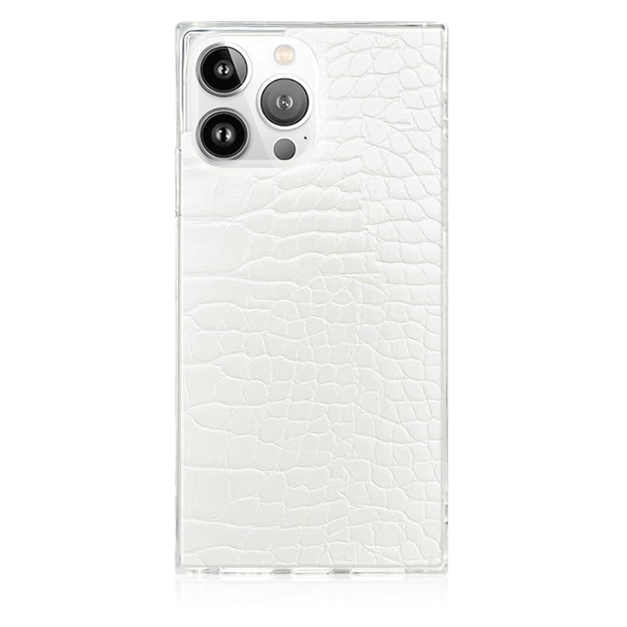 FLAUNT Official Square Protective Case - Compatible with iPhone 15 Pro Max - Faux Crocodile Leath... | Amazon (US)