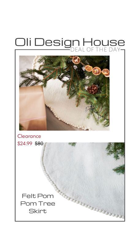 Deal of the day…Christmas Clearance! 

Felt pom pom tree skirt on clearance for 60% off!

Neutral Christmas decor, Christmas tree skirt, Christmas sale, Christmas decor 

#LTKhome #LTKsalealert #LTKFind