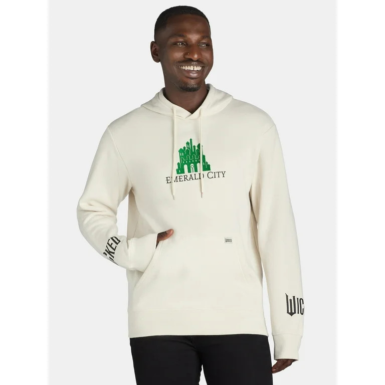Wicked Men's and Big Men’s Embroidered Emerald City Graphic Hoodie, Sizes S-3XL | Walmart (US)