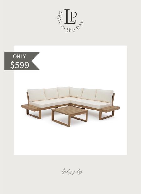 Outdoor sectional & coffee table is on sale for only $599! 

Outdoor furniture, patio furniture, deck, outdoor living 

#LTKhome #LTKsalealert #LTKSeasonal