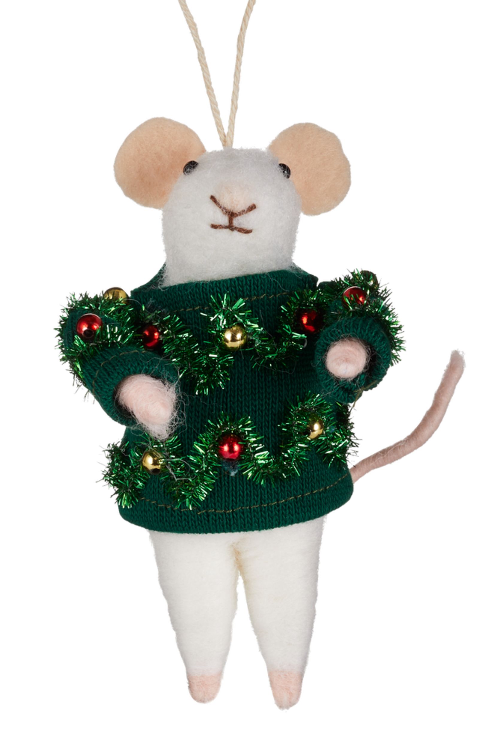 CANVAS Red Collection Tinsel Sweater Mouse Ornament, 5.5-in | Canadian Tire