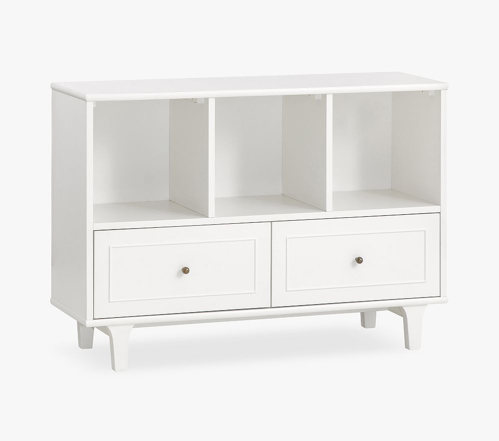 Dawson Nursery Low Drawer Cubby, 1-Shelf, Simply White, In-Home Delivery | Pottery Barn Kids