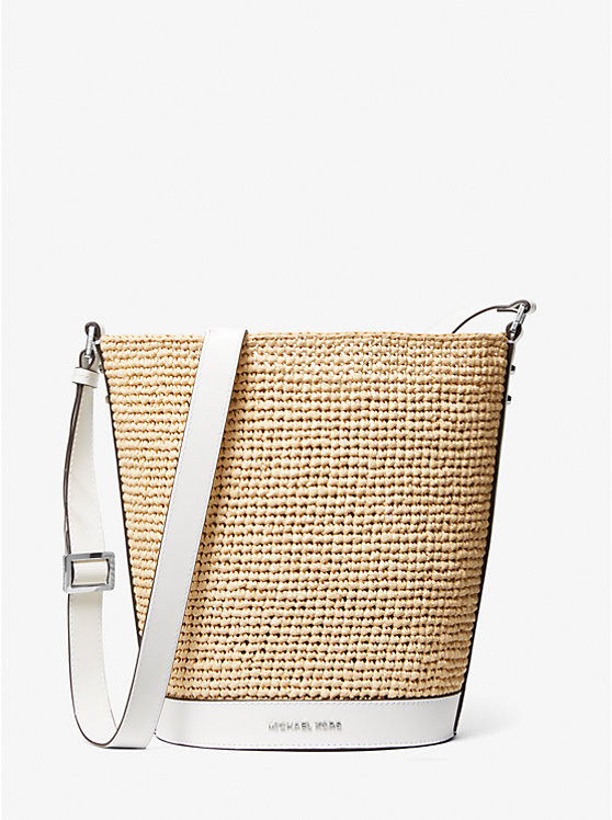 Townsend Medium Straw Bucket Messenger | Michael Kors US