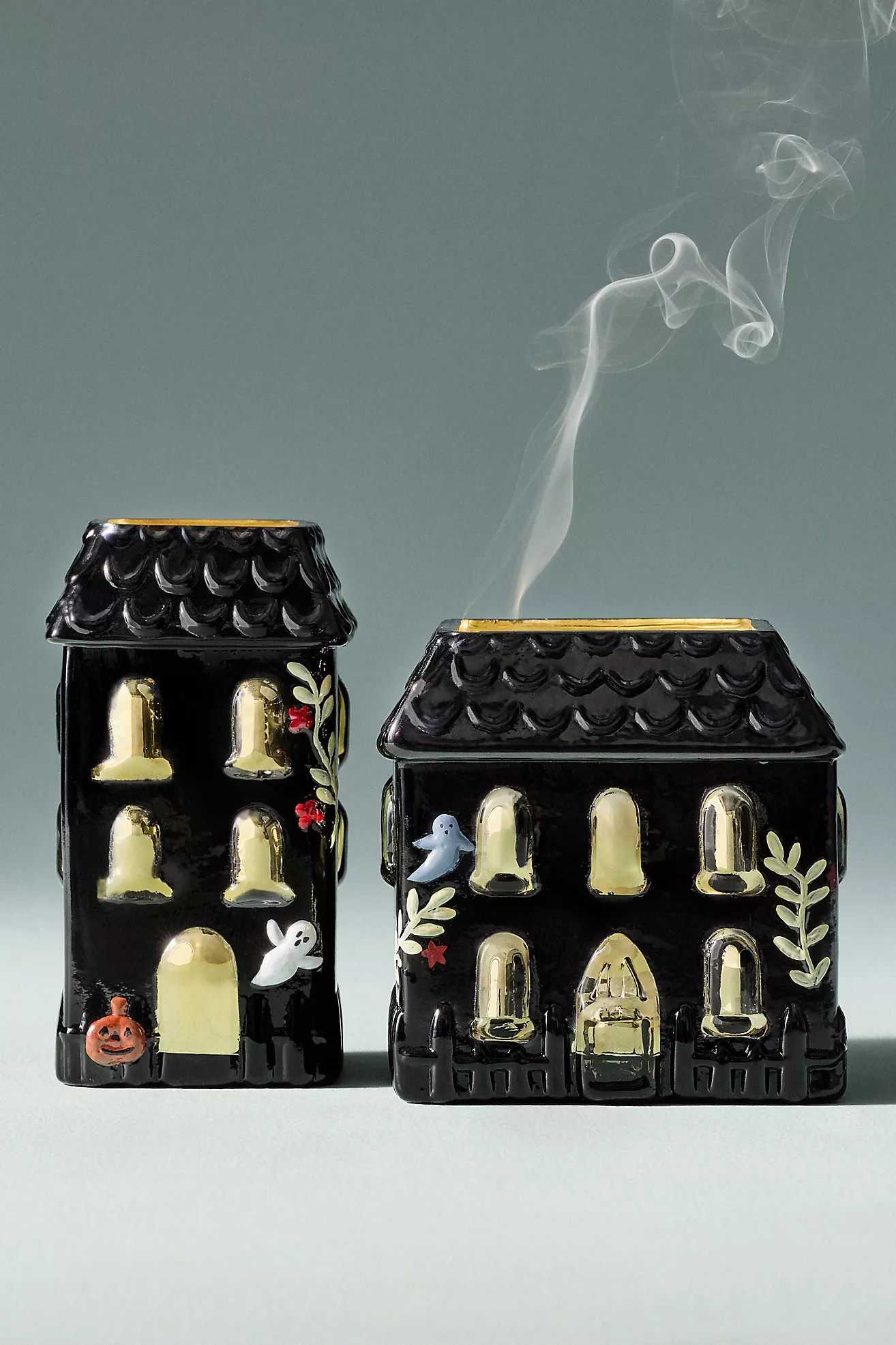Haunted House Woody Honeycrisp & Pinecone Figural Glass Candle | Anthropologie (US)