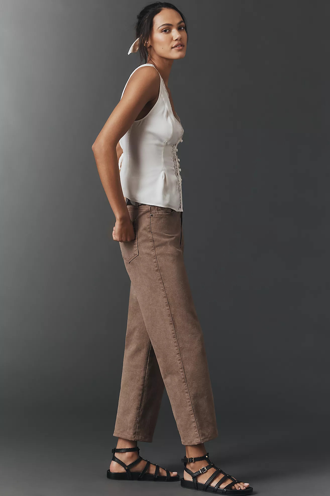 PAIGE Anessa Straight High-Rise Straight-Leg Ankle Jeans | Anthropologie (US)