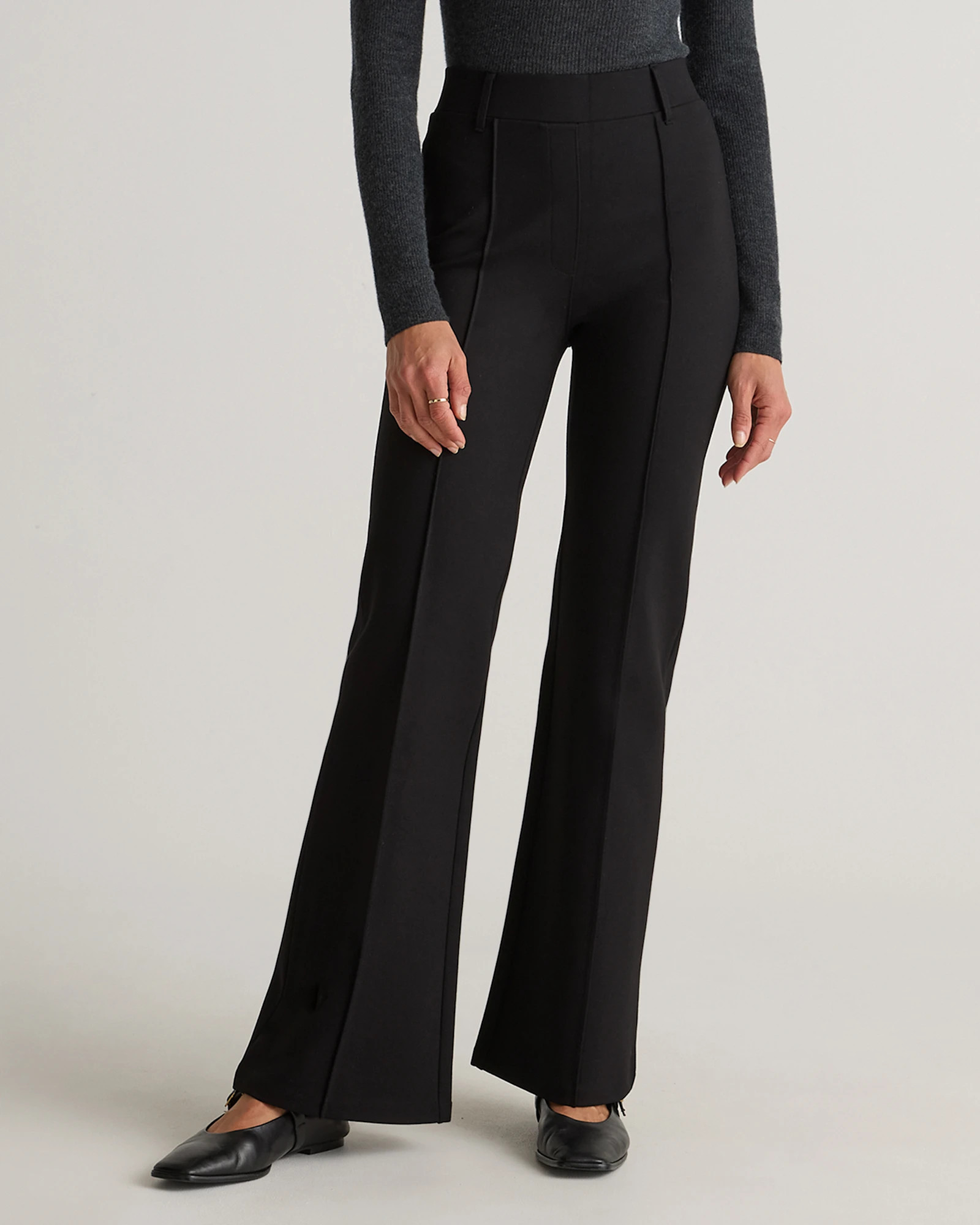 Ultra-Stretch Ponte Flare Leg Pants | Quince