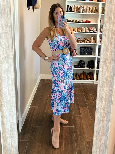 Stepping outside my comfort zone in this gorgeous vibrant printed dress. Try adding a neutral tone belt at the waist to break up a bold printed dress and make it your own. Finish with nude/neutral accessories so they don’t compete with the print.

Dress runs large. Wearing size XS. 

#LTKSeasonal #LTKstyletip