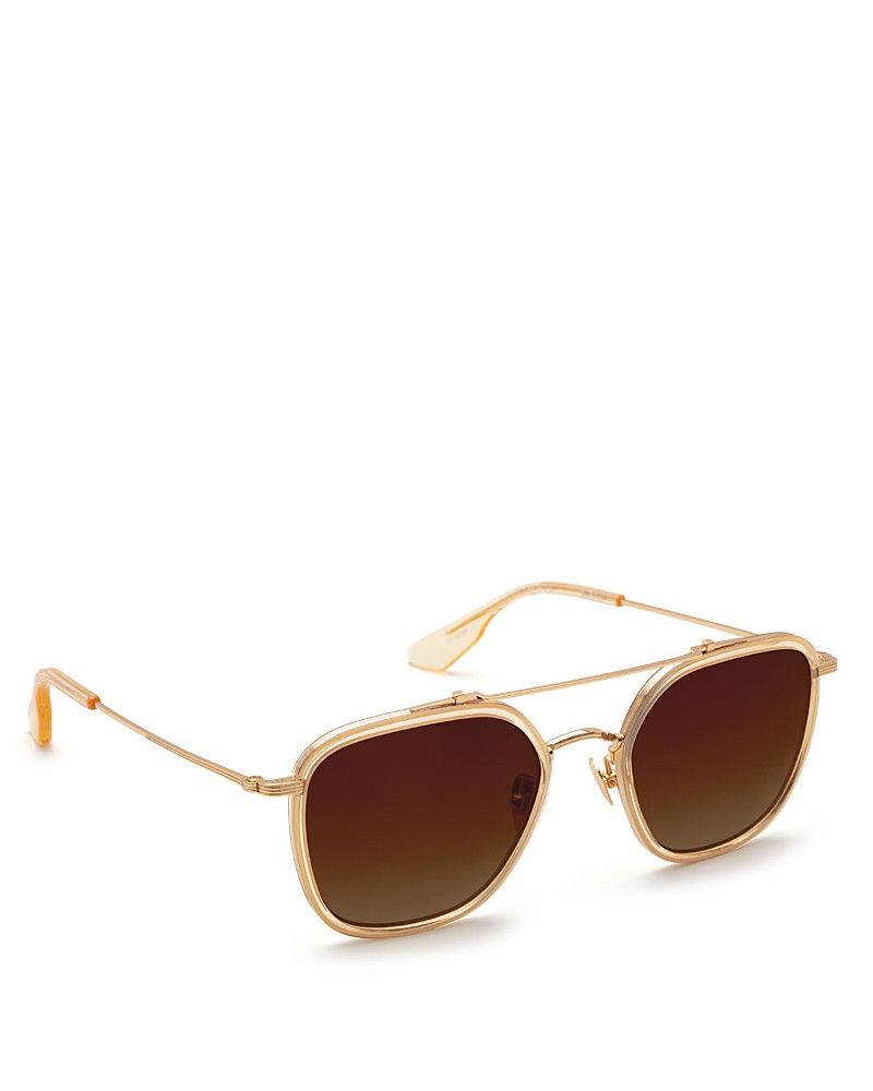 Krewe Austin Champagne Aviator Sunglasses, 52mm | Bloomingdale's (US)
