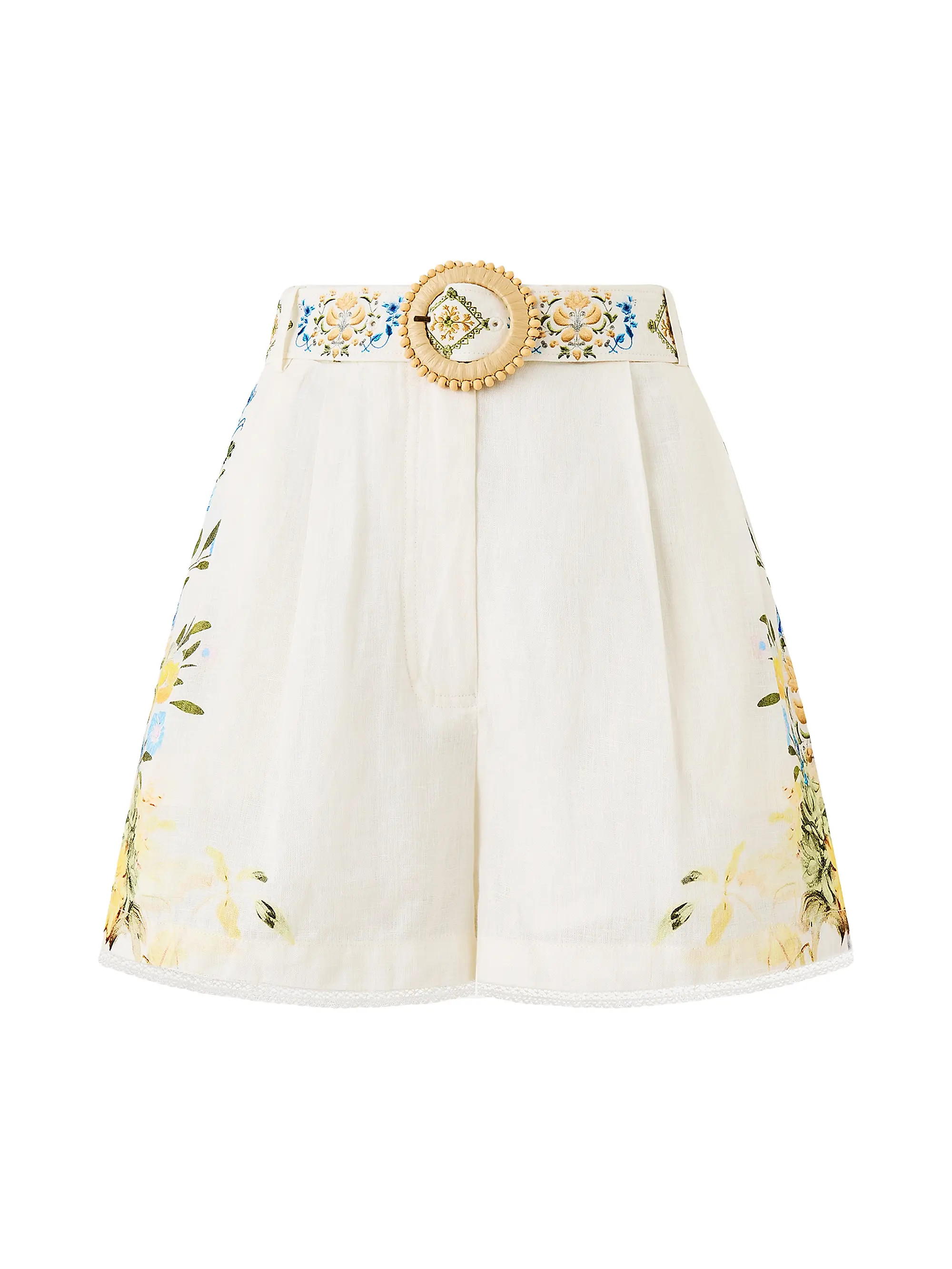 Tropical-Print Linen Shorts | Saks Fifth Avenue