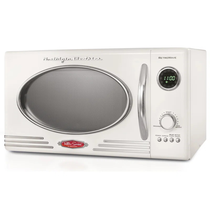 Nostalgia Retro 19'' 0.9 Cubic Feet cu. ft. Countertop Microwave | Wayfair North America