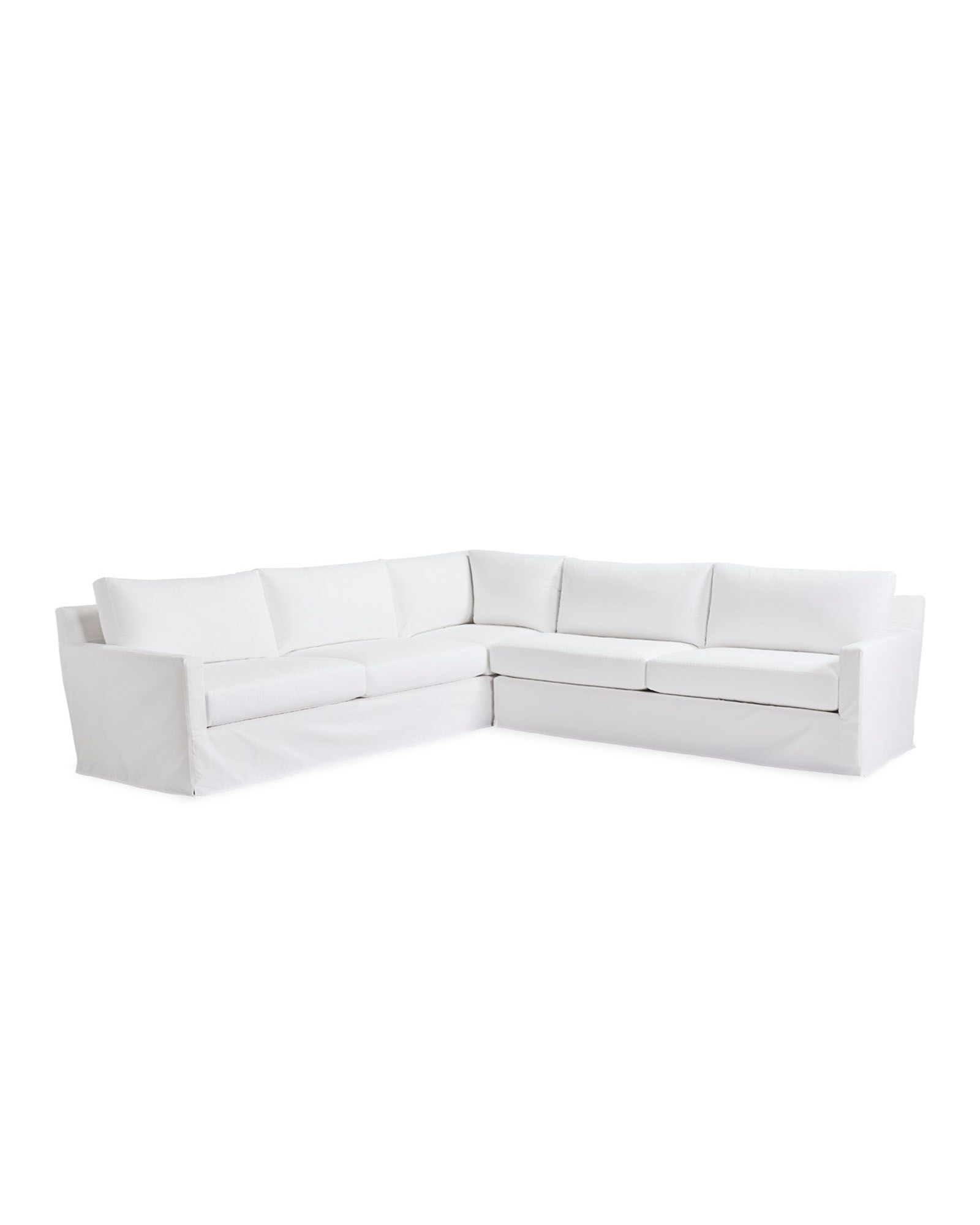 Summit Slipcovered L-Sectional - Right-Facing | Serena and Lily
