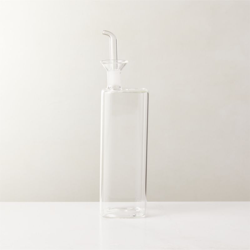 Silhouette Modern Glass Oil/Vinegar Cruet + Reviews | CB2 | CB2