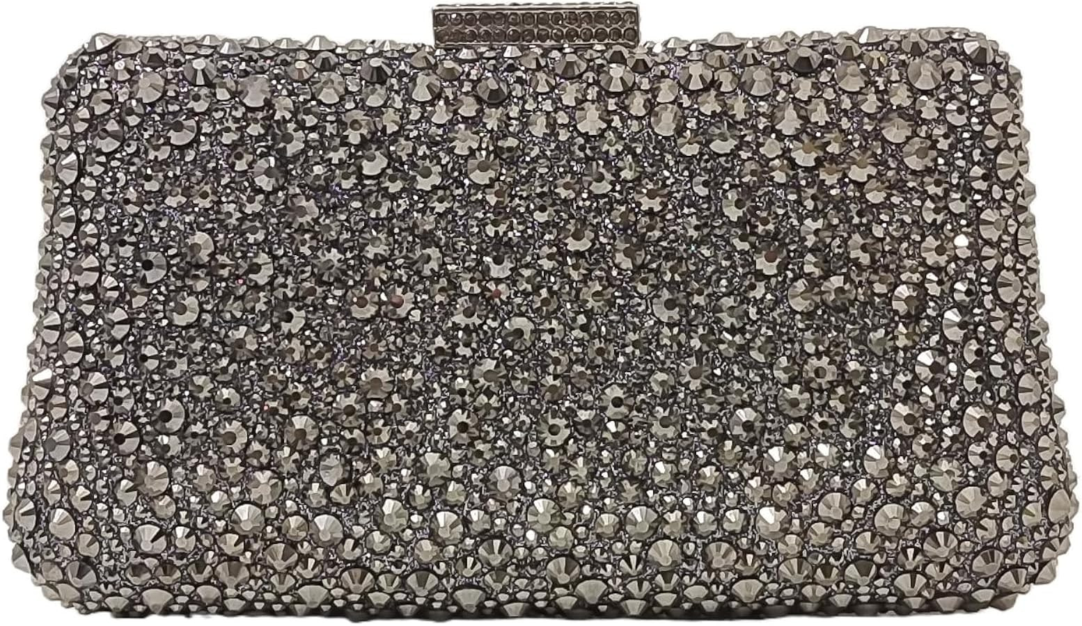 HUANG ZHUANG Women Evening Handbag Sparkly Rhinestone Clutch Handbags Crystal Purse Gem Party Pur... | Amazon (US)