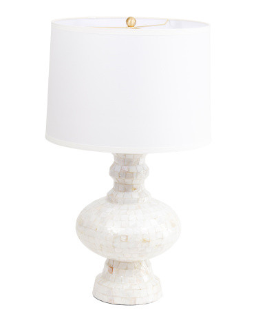 29in Shaped Mother Of Pearl Table Lamp | Marshalls