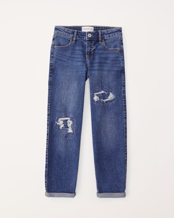 girls mid rise boyfriend jeans | girls | Abercrombie.com | Abercrombie & Fitch (US)