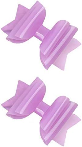 2Pcs Waterproof Jelly Hair Bow on Clip - Girls (E1 - 3" Purple bow, 3 Inch Bow) | Amazon (US)