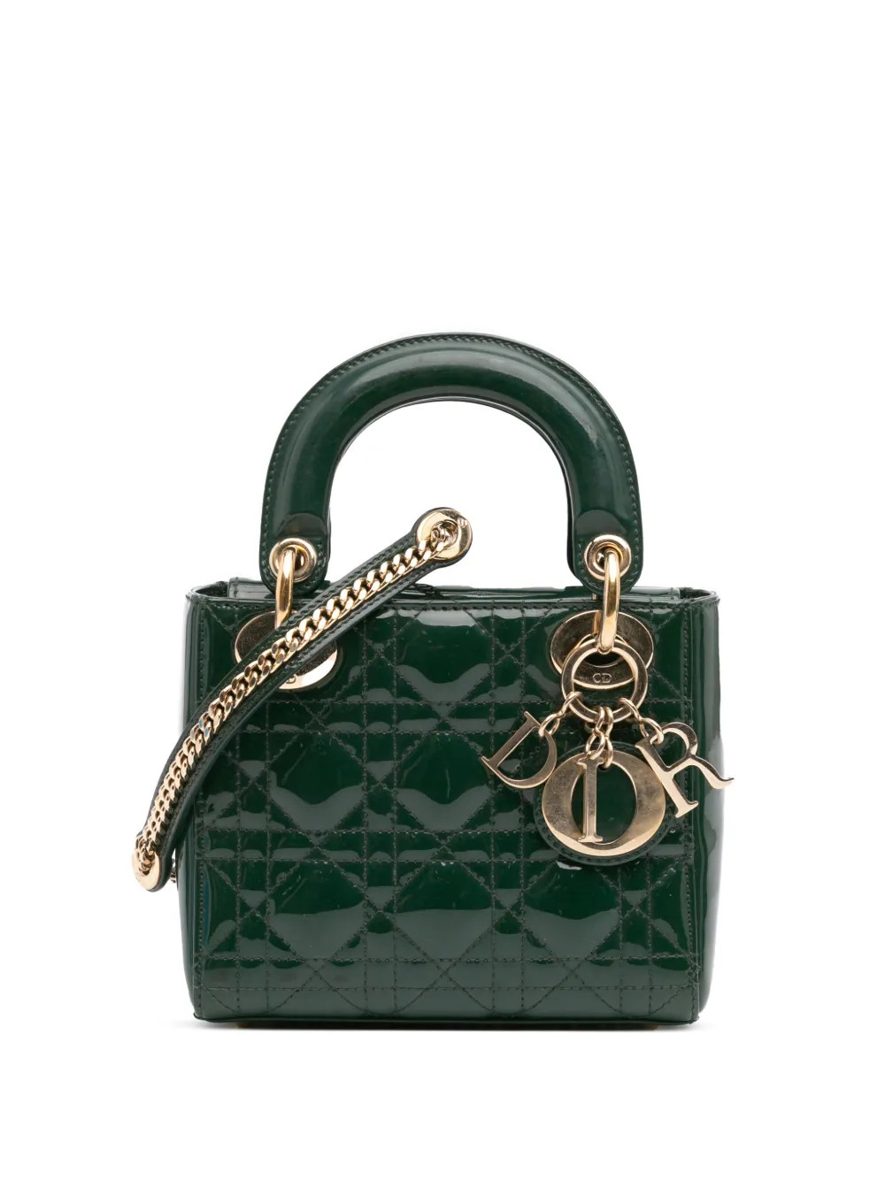 2019 Mini Patent Cannage Lady Dior satchel | Farfetch Global