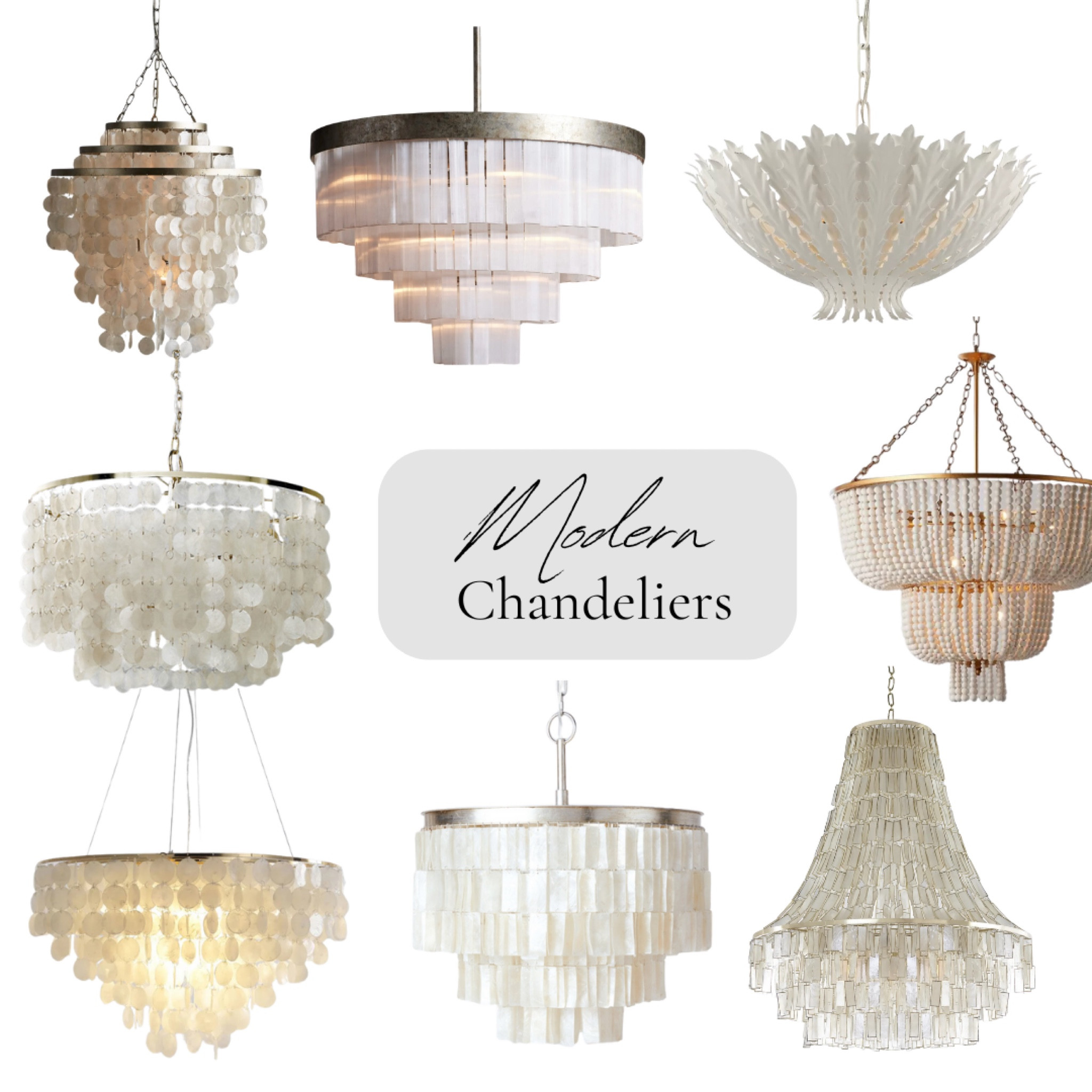 Modern and unique chandeliers!

Shell Chandlier, Bead Chandlier, bedroom lighting, dining room lighting, unique lighting, pendants, home decor, home lighting 

#LTKSaleAlert #LTKHome #LTKFamily