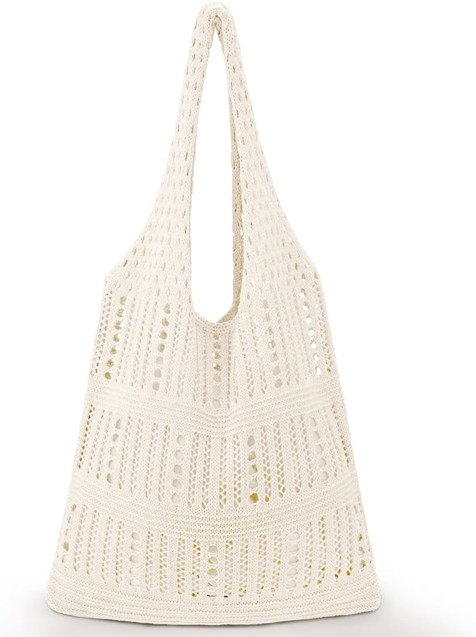 hatisan Crochet Bags for Women - Summer Beach Tote, Aesthetic Hippie Knit Bag | Amazon (US)