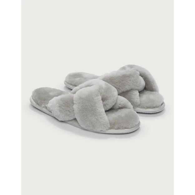 Twist-Strap Sheepskin Slider Slippers | The White Company (UK)