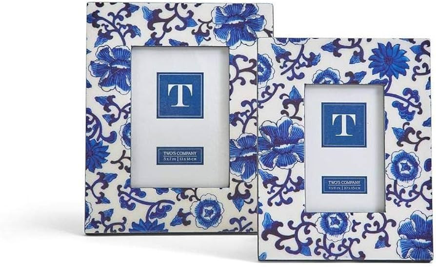 Two's Company Blue Willow Set of 2 Photo Frames | Amazon (US)