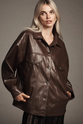 The Weston Boyfriend Jacket by Pilcro: Faux Leather Edition | Anthropologie (US)