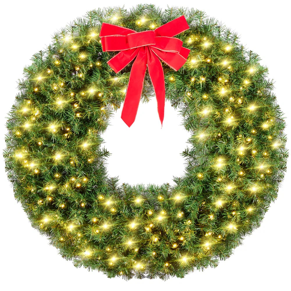 Heurlin Multi-sized Faux Lighted Wreath | Wayfair North America