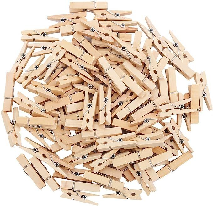 DECORA 3.5cm Sturdy Natural Wooden Mini Clothespin 100 Pieces in One Package | Amazon (US)