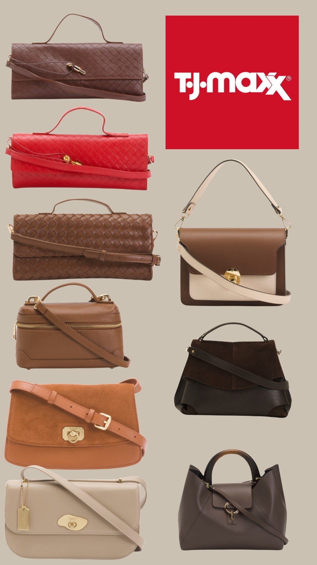 👜 Affordable Fall Bags from T.J. Maxx | Designer Looks for Less!

Get ready for fall with my curated collection of affordable handbags, crossbody bags, and totes from T.J. Maxx — all under budget but totally on trend! 🍂

These fall handbags feature rich neutrals, textured faux leather, suede details, and warm autumn tones perfect for pairing with cozy sweaters, boots, and layers. Whether you’re looking for a structured tote for work, a casual crossbody for weekend errands, or a chic mini bag for date night, this collection has it all.

T.J. Maxx bags, affordable fall bags, designer dupes, TJ Maxx finds, fall handbags, budget-friendly fashion, under $50 bags, crossbody bags, tote bags, vegan leather purse, trendy fall accessories, neutral handbags, fall outfit ideas, affordable style




#LTKSaleAlert #LTKFindsUnder50 #LTKItBag