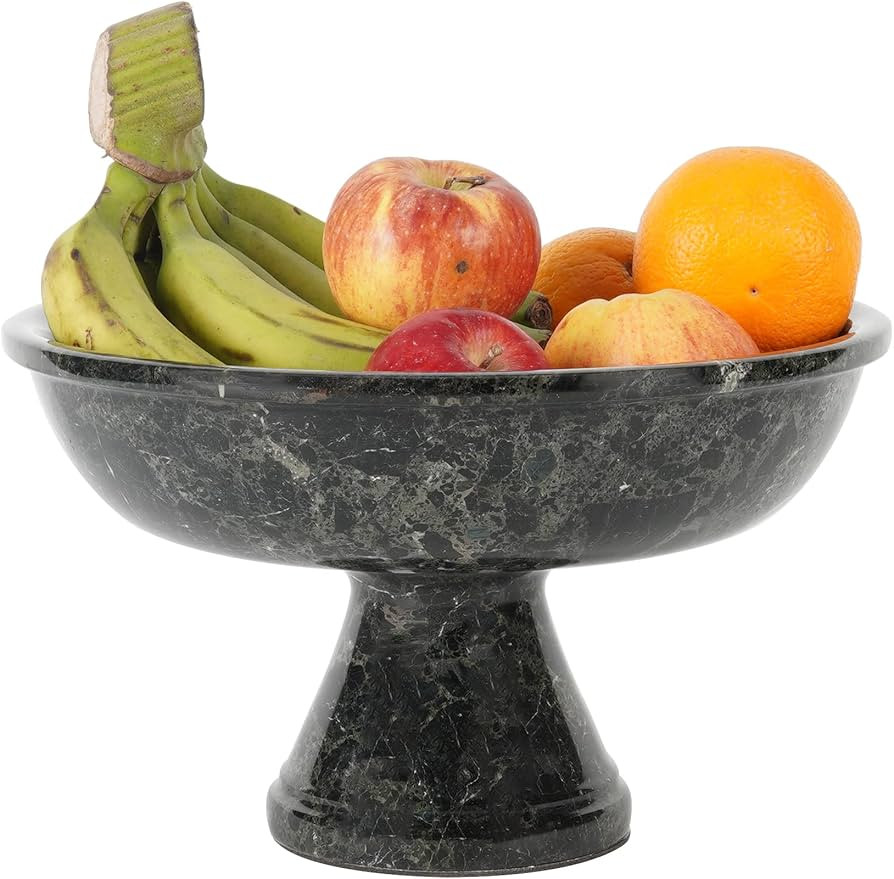 Radicaln Fruit Bowl Black Handmade Marble 12x8 Inch Dishes Bowl for Kitchen - Decorative Bowl for... | Amazon (US)