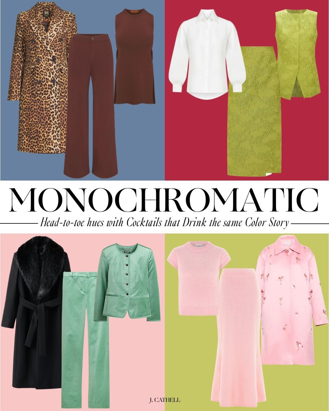 Monochromatic goodness, but make it holiday 🍸✨
There’s something so chic about building a look in a single color story—it feels intentional, elevated, and incredibly easy to wear. From soft blush and cranberry reds to winter whites, sage greens, espresso browns, and icy blues, these monochromatic outfits prove that one color head-to-toe is anything but boring.

For a little extra fun, I paired each look with a holiday cocktail that matches the mood (and the palette). Think cranberry margaritas, espresso old fashioneds, rosewater French 75s, and cozy winter sips that feel just as stylish as the outfit itself. Fashion should feel joyful, creative, and a little playful—especially this time of year.

Save this for holiday outfit inspiration, festive dressing ideas, or your next girls’ night in 🍸
Tap to shop each look and recreate these monochrome moments with pieces you’ll wear all season long.

#MonochromaticStyle #HolidayOutfits #HolidayStyleInspo #WinterOutfitIdeas #ChicHoliday #FestiveFashion #WhatToWearThisSeason #ElevatedEverydayStyle #ColorStory #

#LTKOver40 #LTKSeasonal #LTKHoliday