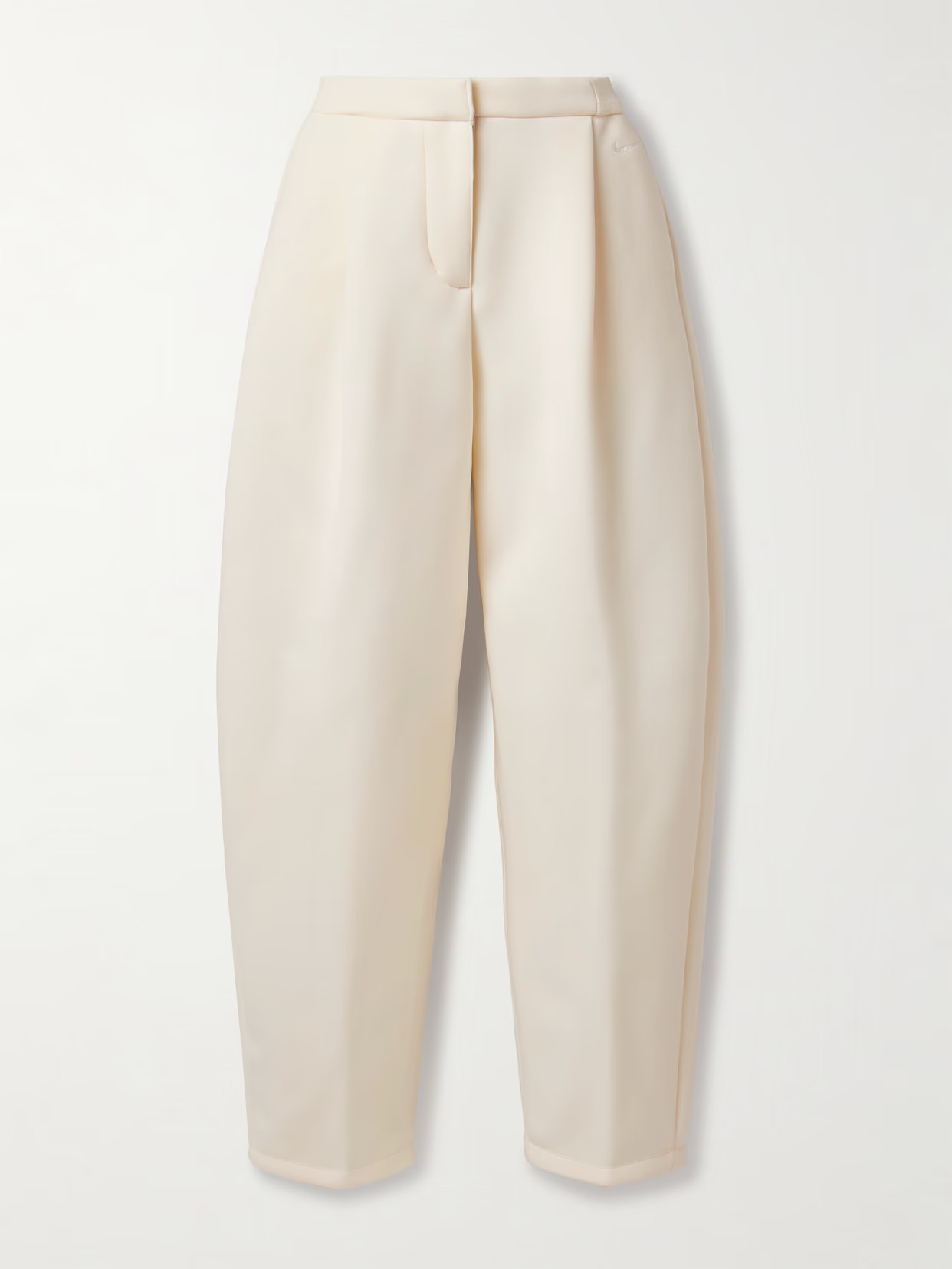 Nike - Sportswear Pleated Modal-blend Jersey Barrel-leg Pants - Cream | NET-A-PORTER (US)