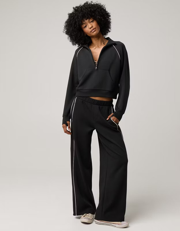 OFFLINE By Aerie ChillUp Quarter Zip Sweatshirt | American Eagle Outfitters (US & CA)