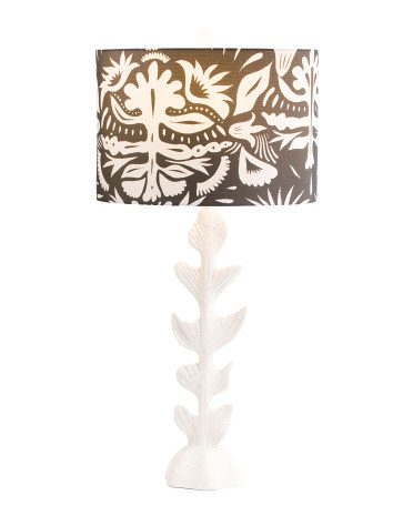 31in Leaf Pattern Shade Table Lamp | Furniture & Lighting | Marshalls | Marshalls